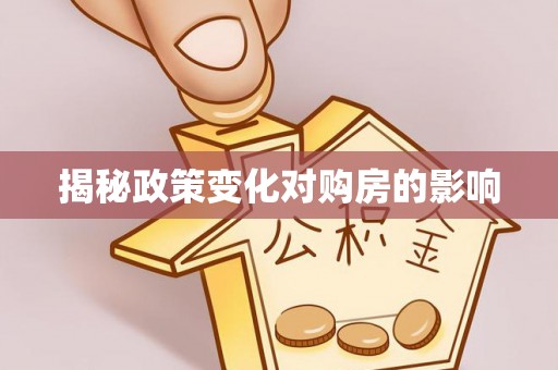 洛龙揭秘政策变化对购房的影响