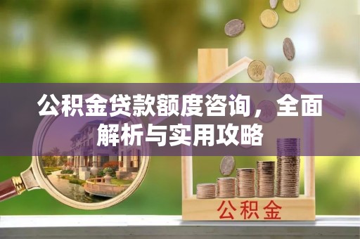 洛龙公积金贷款额度咨询，全面解析与实用攻略