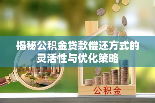 洛龙揭秘公积金贷款偿还方式的灵活性与优化策略