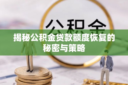 洛龙揭秘公积金贷款额度恢复的秘密与策略