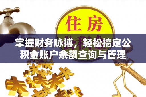 洛龙掌握财务脉搏，轻松搞定公积金账户余额查询与管理