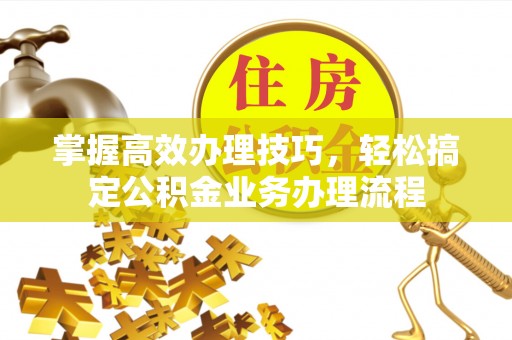 洛龙掌握高效办理技巧，轻松搞定公积金业务办理流程