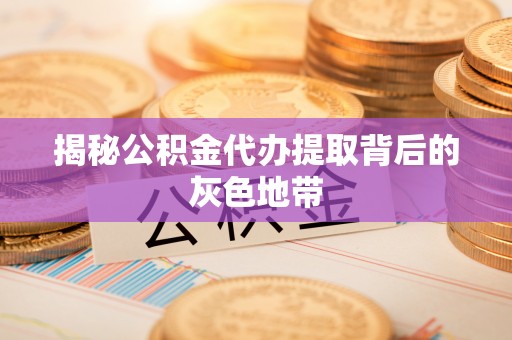 洛龙揭秘公积金代办提取背后的灰色地带